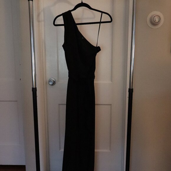Antonio Melani One Shoulder Black Jumpsuit - Size S